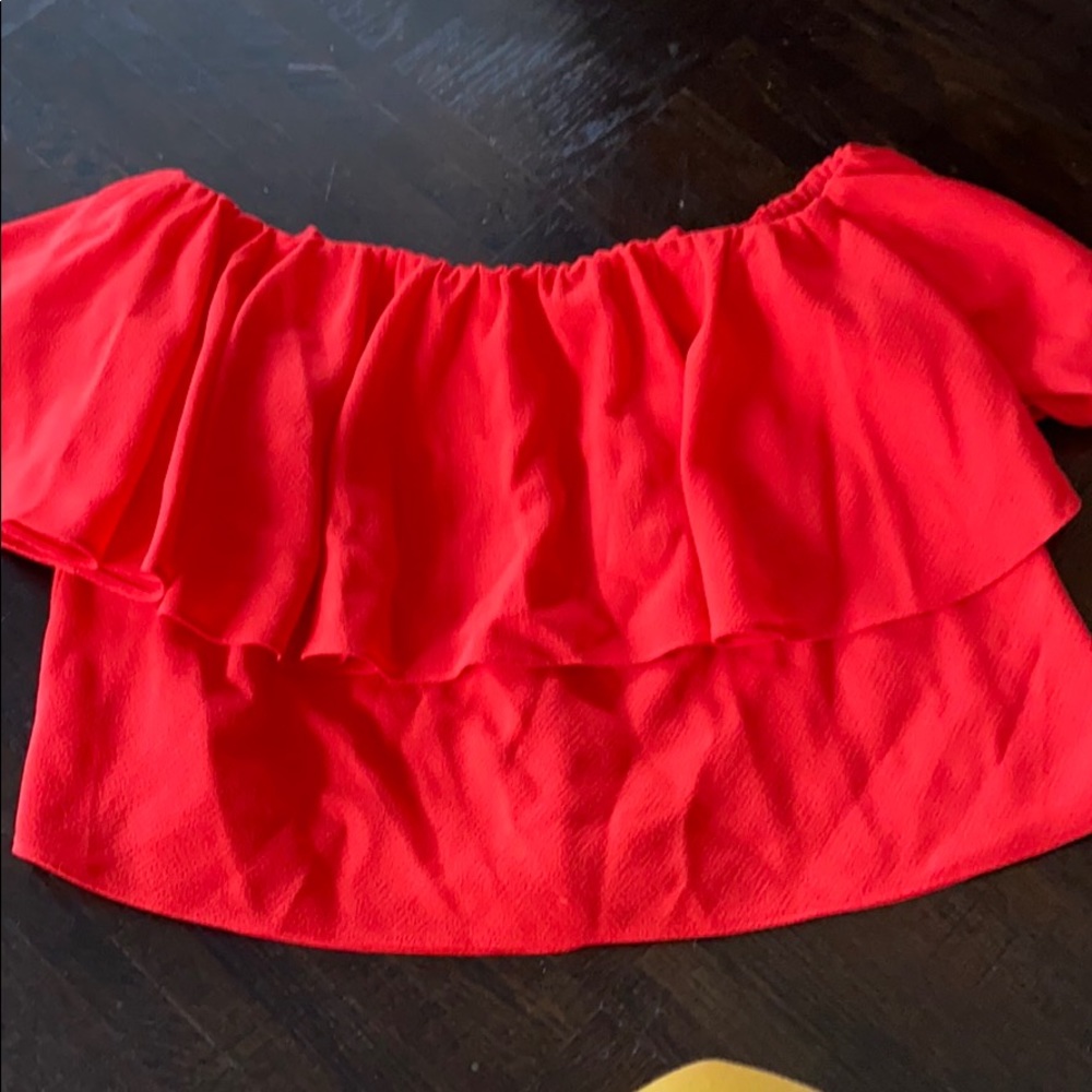 Red Rachel Roy top